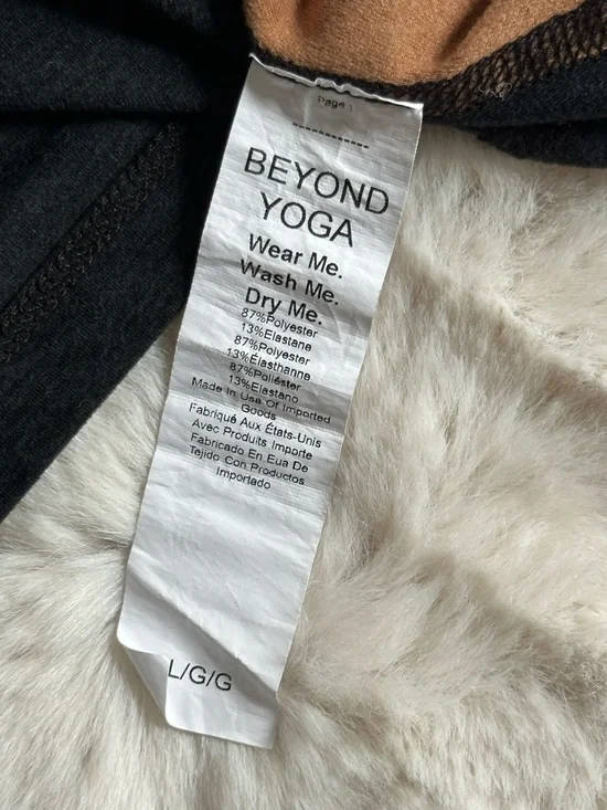 Beyond Yoga Colorblock Cropped Long Sleeve Top Athleisure Activewear L - Picture 4 of 5